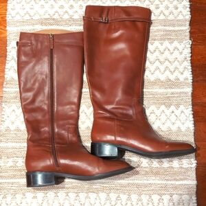 Franko Sarto size 10 ladies women's tall brown leather boots